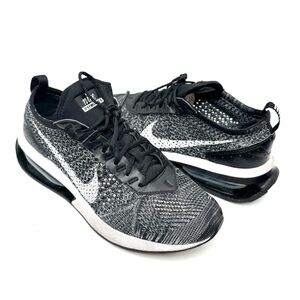 Nike Air Max Flyknit Racer Oreo Women’s Shoes Size 8 Black White DM9073-001 EUC